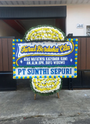 Papan Bunga Duka di Damer